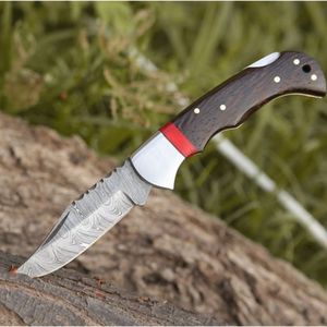 Cuchillos Plegables Hechos a Mano de Acero de Damasco, Personalizados, para Caza, Camping, Uso Diario, Coleccionables, con Mango Decorativo - Product Image 1
