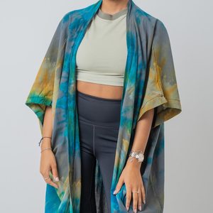 Magnifique Nouveau Kimono d'été Oversize pour Femme, Style Bohème Chic, Idéal pour les Vacances et les Festivals, Tendance Tie-Dye - Product Image 5