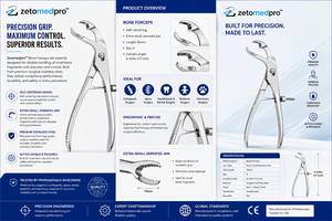 Pinzas para Huesos con Mordaza Serrada Extra Pequeñas y Autocentrantes ZETOMEDPRO MA-13-168 de 17.1 cm, Instrumentos Quirúrgicos Ortopédicos - Product Image 4