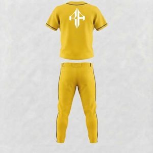 Ensemble de baseball pour hommes de haute qualité, matière 100% polyester, col en V, impression par transfert par sublimation par RIVIAN ATLANTIC - Product Image 3