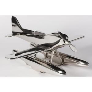 โมเดลเครื่องบินใบพัดพร้อมฐานตั้ง รองรับ OEM ตกแต่งด้วยนิกเกิลขัดเงา เครื่องบินตกแต่งโต๊ะห้องนั่งเล่น - Product Image 1