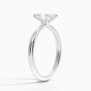 Anillo SOJ 02 con Corte Marquise, Flor, Plata 925, Moissanita, Clásico, Engaste de Garras, Bañado en Rodio, Solitario, Compromiso, Boda, GRA - Product Image 2