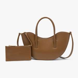 Nuevo Diseño de Moda, Mini Bolso de Compras para Mujer, Bolsos de Mano de Media Luna, Cartera Cruzada de Cuero Genuino, Cierre de Cremallera Resistente al Agua - Product Image 5