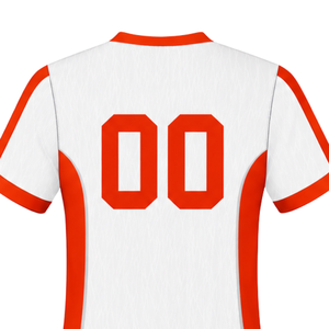 Orange <b>White</b> Rugby Jersey <b>Short</b> <b>Sleeve</b> V Neck Team Uniform Custom Breathable Training Athletic Sportswear Performance <b>Shirt</b> - Product Image 4