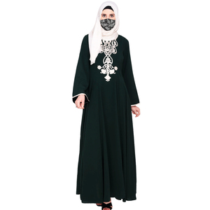 2026 Women's Summer Casual Plus Size Breathable Solid Color Windproof Customizable Islamic Muslim Abaya <b>Dress</b> - Product Image 6