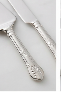 Royal Design Cake Server And Knife Set Stainless Steel With Silver Finished Perfect For Anniversary And Wedding Table <b>Accessory</b> - Product Image 3