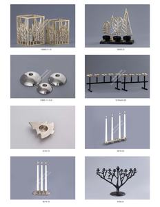 Ensemble de porte-bougies en aluminium abstrait pour décorations de maison, mariages et Noël - Fait main - Product Image 5