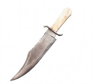Couteau utilitaire ergonomique S Guard à double lame de précision pour extérieur, en acier au carbone, avec manche en os de requin - Product Image 1