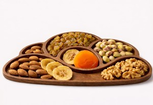 Bol à fruits secs en bois écologique de qualité supérieure, centre de table, plat de service pour fruits secs, plateau alimentaire, décoration de table - Product Image 5