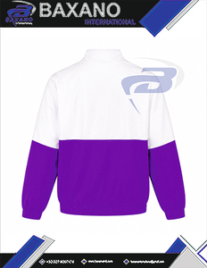 Sweat-shirt à demi-zip NCV Sorority pour femme, violet et blanc, avec poches, coupe classique, collection automne - Product Image 6