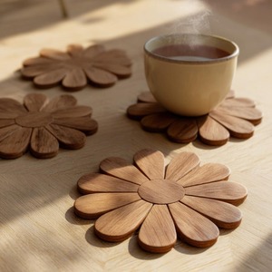 Premium Quality Classic Handmade Eco-Friendly Wooden <b>Coasters</b> Set for Home Kitchen Durable <b>Drink</b> <b>Coasters</b> at Factory Price - Product Image 2
