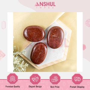 Pierre de palmier ovale polie et lisse en jaspe rouge naturel de 2,5 po, 1 kg – Cristaux de guérison très demandés favorisant l'équilibre et la connexion à la Terre – Anshul Impex - Product Image 2