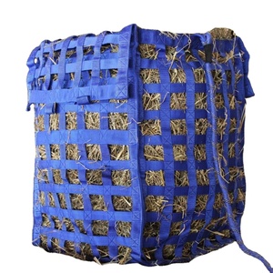 Horse Grazing Hay <b>Bag</b> Slow Feed Hay <b>Net</b> Cube Durable Nylon Hay Feeder Adjustable Strap Stable Feeding <b>Bag</b> for Horses - Product Image 1