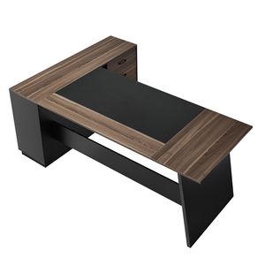 Scrivania Direzionale a L Moderna e Robusta, Capacità 350 LBS, Tavolo da Ufficio in Legno con Cassetti e Armadietto, Scrivanie per Computer - Product Image 1