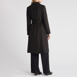 Nouvelle Trench-Coat Long en Laine pour Femme, Col Revers, Ceinturé, Couleur Unie, Manteau d'Hiver Chaud, Vêtement d'Extérieur pour Dames - Product Image 3