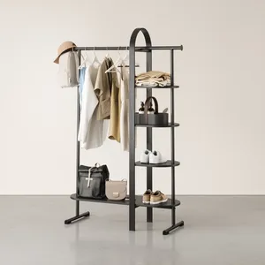 Handmade Metal <b>Storage</b> <b>Rack</b> for Clothes Coats Jackets Dresses and GarmentsSingle Tier Iron <b>Storage</b> Basket <b>Wall</b>-Mounted - Product Image 1