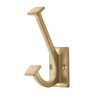 Modern Gold <b>Chrome</b> Wall <b>Hook</b> Heavy Duty Zinc Alloy Robe <b>Hook</b> Square Base Metal Coat Hanger for Luxury Hotel Bathroom Decorate - Product Image 1