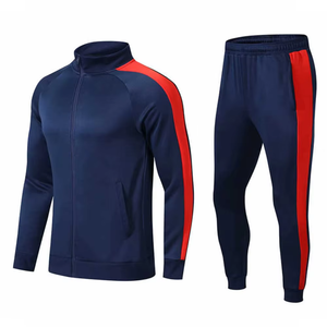 Survêtement Homme Rayé Noir et Blanc, Col Montant Zippé, Sportif, Séchage Rapide, Polyester, Idéal Automne - Product Image 3