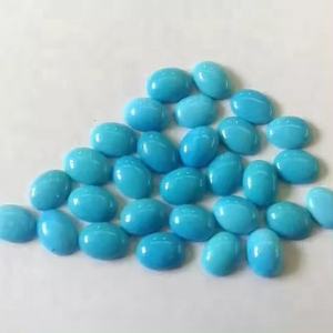 5mm 7mm High Quality Natural <b>Sleeping</b> Beauty Turquoise Oval Flat Cabochon Calibrated Loose Gemstones At Wholesale <b>Factory</b> Price - Product Image 1