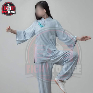 Nouveau produit tendance en différentes couleurs contrastées, matière douce au toucher de qualité supérieure, vêtements de combat pour femmes, uniforme de Kung Fu - Product Image 2