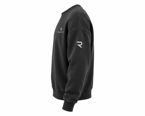 Sudadera de cuello redondo con diseño de gofre y color personalizado para hombre, de Relevo, de manga larga, para invierno, con logotipo frontal impreso digitalmente. - Product Image 5