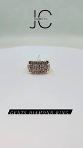 Bague élégante pour homme en or jaune 14 carats avec diamant naturel taille brillant GH SI certifié IGI, plaqué rhodium, bijoux fins, cadeau de mariage - Product Image 2