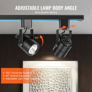6.5 Met Ledbaan Verlichtingskoppen 3000K Warm Wit Dimbaar H Type Cr85 + Echte Kleurweergave Retail Accent 3 Pack Black Track Light - Product Image 5
