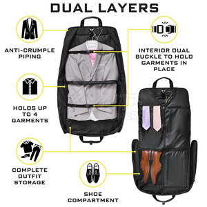 Sac de voyage pour vêtements, tissu imperméable durable de qualité supérieure, design élégant, pour hommes et femmes, usage professionnel et de voyage - Product Image 4