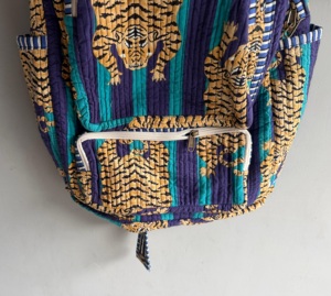 Sac fourre-tout carré en coton bohème vintage avec imprimé tigre, design à panneaux, fermeture éclair, usage quotidien, cadeau pour elle - Product Image 5