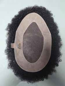 Peluca Afro de Cabello Humano Indio 100% Remy, Ondas Sueltas, Ondas Profundas, Ondas Naturales, Impermeable, con Base de Monofilamento, Taz Hair BD - Product Image 5