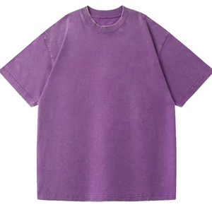 Custom Logo High Quality 260GSM Heavy Weight <b>Box</b> Fit 100% Cotton <b>Drop</b> Shoulder Oversized Cropped Boxy Plus Size T Shirts for Men - Product Image 1