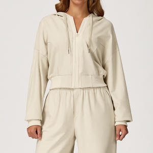 Sudadera con capucha y cremallera para hombre y mujer, 300 GSM, suave, de manga larga, para deportes, descanso, exterior, cálida, informal - Product Image 4