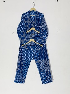 Ensemble de salon imprimé mosaïque bleu - Product Image 3