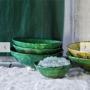 Ensemble de saladiers et d'assiettes en résine de haute qualité, ustensiles de cuisine et de table sans danger pour les aliments, bols de service en résine incrustée par Curio Craft - Product Image 3