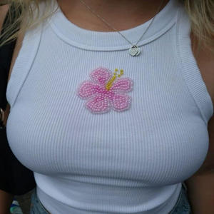 Tops Cortos Bordados con Cuentas de Semillas, Algodón y Seda, Diseño Personalizado, Hechos a Mano, Estilo Bohemio Moderno, Eventos, Logotipo Personalizado - Product Image 2