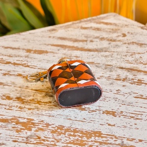 Mini flacons à liqueur en cuir véritable à carreaux Venus Premium, avec nouveau bouchon métallique, légers et robustes, accessoires de mode - Product Image 4