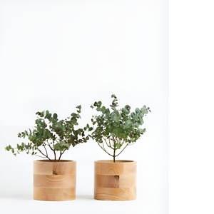 Best Selling Hot Selling Farmhouse Handmade Entryway Teak Decorative Wooden <b>Vase</b> for Dried Flowers - Product Image 1