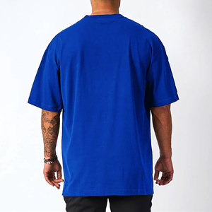 Camiseta Deportiva de Manga Corta para Hombre, Talla Grande, 240g, Algodón, Estilo Hip Hop, Cuello Redondo, para Gimnasio, Fitness, Culturismo, Verano - Product Image 2