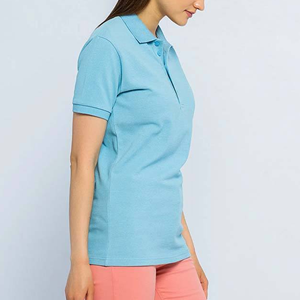 เสื้อโปโลผู้หญิงสำหรับตีกอล์ฟ น้ำหนักเบา ออกแบบได้ตามต้องการ แขนสั้น แห้งเร็ว ติดกระดุม 4 เม็ด - Product Image 4
