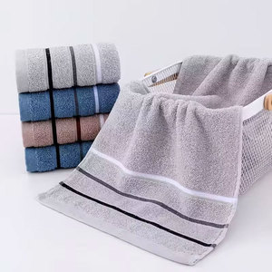 3 serviettes en coton marron, bleu, gris, séchage rapide, douces et absorbantes, pour le sport - Product Image 4