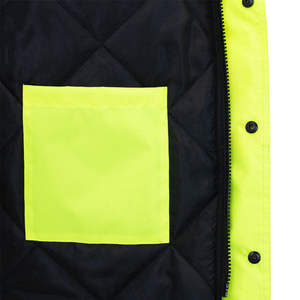 Waterproof Breathable Polyester Safety Jackets <b>Men</b> Hi Vis Reflective Workwear Cold Weather Construction <b>Rain</b> <b>Coats</b> EN Certified - Product Image 4