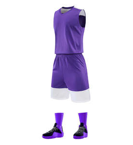 Uniformes de basket-ball de haute qualité, en polyester, à séchage rapide, en vente, ensembles de maillots de basket-ball - Product Image 4