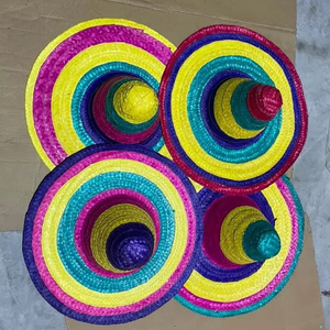 Sombrero Mexicano de Paja, Ala Ancha, Cómodo, Ligero, Tejido a Mano, para Jardín, Playa, Viajes y Festivales - Product Image 1
