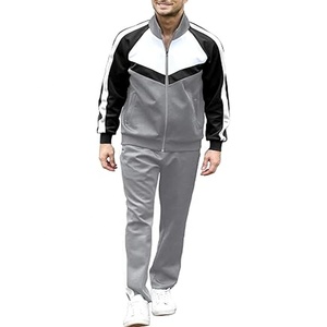 Survêtement gris pour homme, ensemble chemise et pantalon de survêtement multicolore avec votre propre design et votre logo fabriqués par Dress Sports - Product Image 1