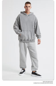 Sweat-shirt à capuche pour homme avec coutures plates, en coton premium, fabricant de vêtements OEM, marque privée, vente en gros de vêtements - Product Image 2