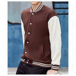 <b>Men's</b> Fashion <b>Varsity</b> <b>Jacket</b> Casual Letterman Baseball <b>Bomber</b> <b>Jacket</b> Classic College Button Up Outerwear Spring Fall Streetwear - Product Image 2