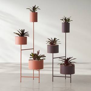 Minimalist Metal Plant <b>Stand</b> with Three Black <b>Pots</b> for Indoor Green Plants Home Decor - Product Image 3