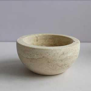 Nuevo Plato Decorativo de Piedra Travertino Beige para Servir, Exhibir y Decorar el Hogar con Elegancia - Product Image 2