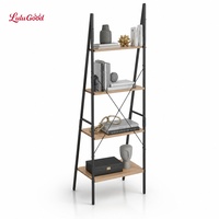 Étagère à livres moderne en métal à 4 niveaux, écologique, à étagères ouvertes, design gain de place, pour hôtel, salon, chambre, salle à manger