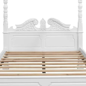 Lit à baldaquin en bois avec structure en teck pour la décoration de la maison et le mobilier de chambre - Product Image 6